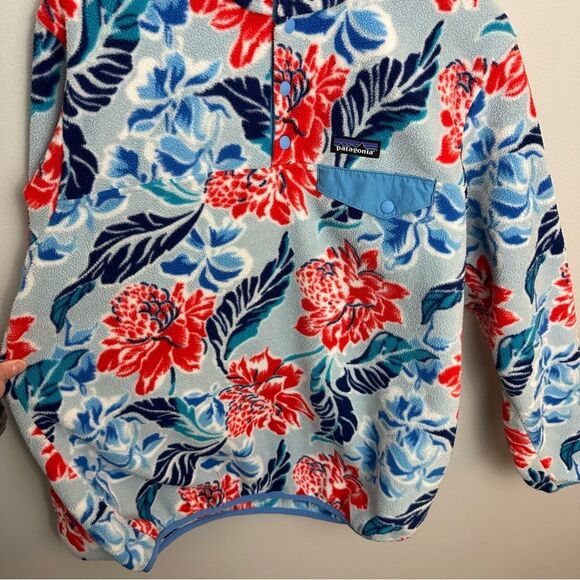 Patagonia Synchilla Manoa Floral Fleece Pullover Size Large - Picture 12 of 16